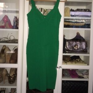 Diane Von Furstenberg Green Midi Dress